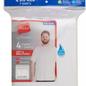 Hanes White Tagless T-Shirts Pack